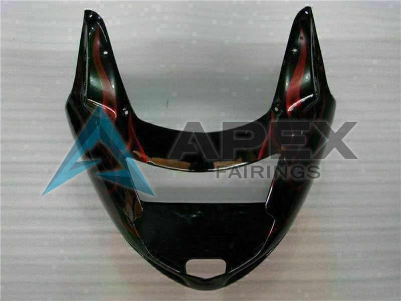 Glossy Black Red Flame  - Honda CBR1100XX Super Blackbird SC35 (1996-2007) ABS Fairings | Apex Fairings — view 4