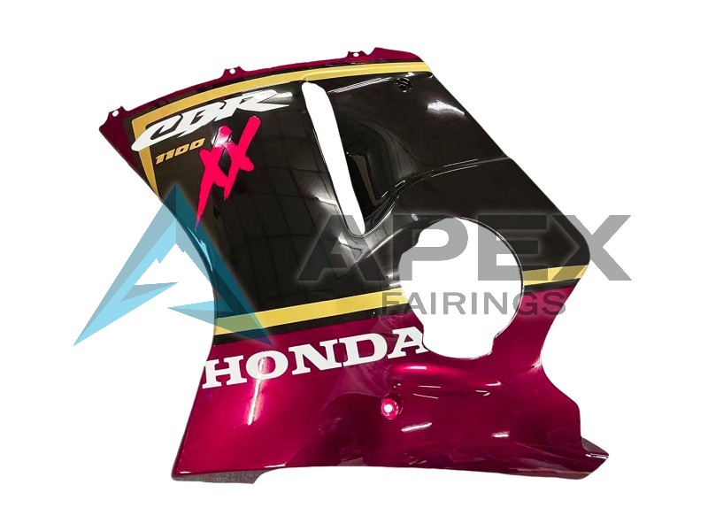 Glossy Black Red Yellow  - Honda CBR1100XX Super Blackbird SC35 (1996-2007) ABS Fairings | Apex Fairings — view 4