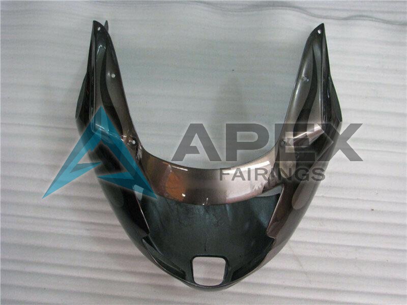 Glossy Black Silver Flame - Honda CBR1100XX Super Blackbird SC35 (1996-2007) ABS Fairings | Apex Fairings — view 4