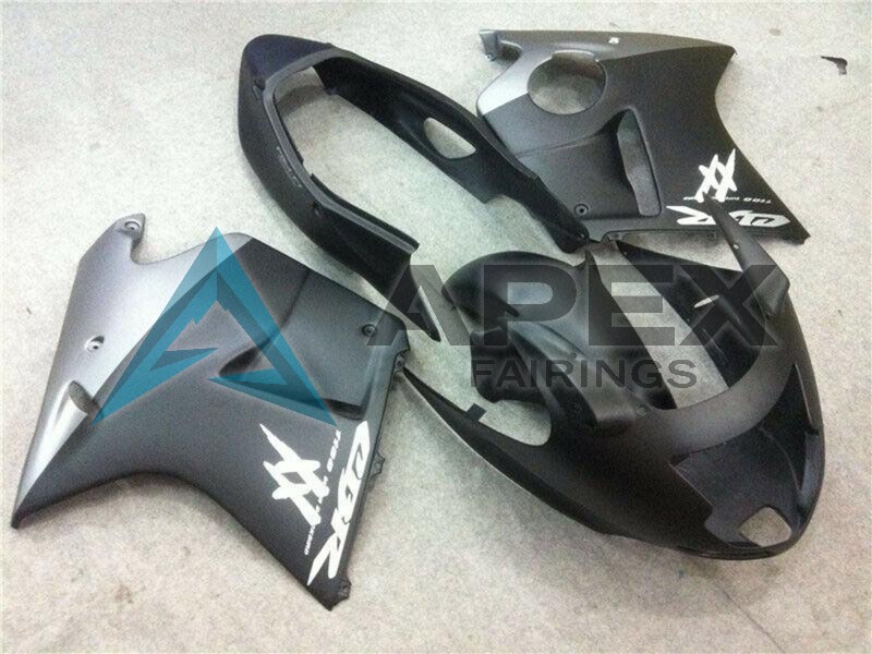 Matte Black Silver - Honda CBR1100XX Super Blackbird SC35 (1996-2007) ABS Fairings | Apex Fairings — view 2