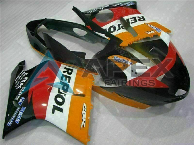 Orange White Red Glossy Black Repsol - Honda CBR1100XX Super Blackbird SC35 (1996-2007) ABS Fairings | Apex Fairings — view 2