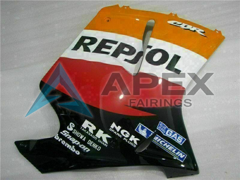 Orange White Red Glossy Black Repsol - Honda CBR1100XX Super Blackbird SC35 (1996-2007) ABS Fairings | Apex Fairings — view 4