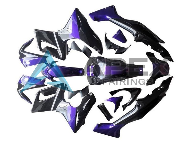 Silver Purple Glossy Black - Honda CBR125R (2004-2006) ABS Fairings | Apex Fairings