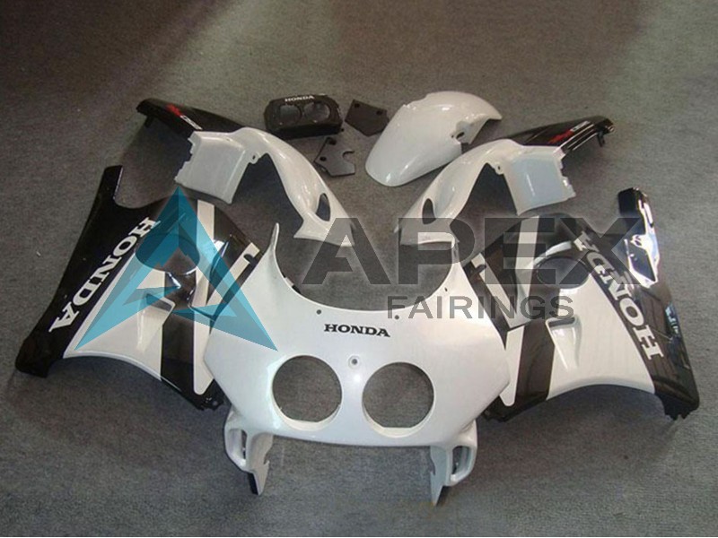 White Glossy Black - Honda CBR250RR MC22 (1990-1996) ABS Fairings | Apex Fairings