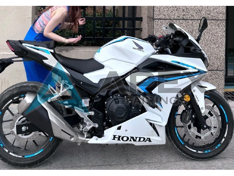 White Blue - Honda CBR400R (2019-2023) ABS Fairings | Apex Fairings