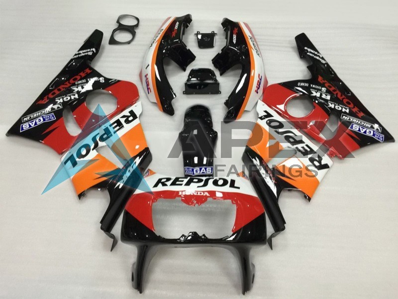 White Red Blue - Honda CBR400RR NC23 (1987-1989) ABS Fairings — Style FE12 | Apex Fairings