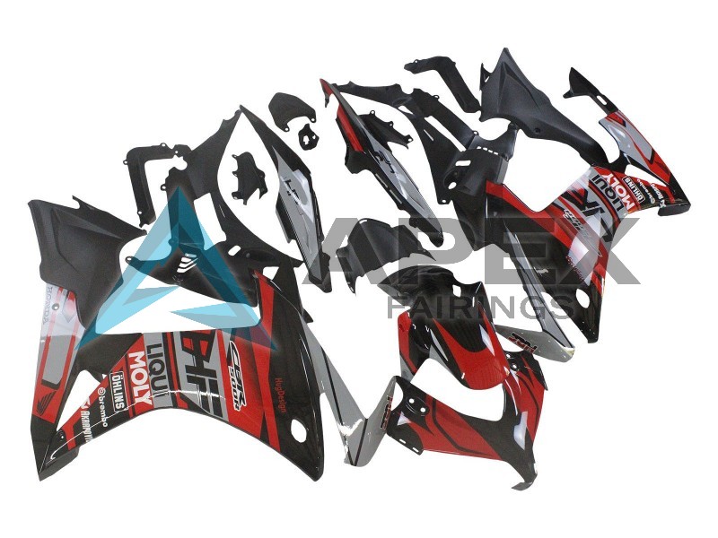 Red Silver Glossy Black - Honda CBR500R (2013-2015) ABS Fairings | Apex Fairings — view 2