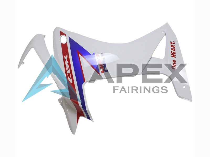 White Red Blue HRC - Honda CBR500R (2013-2015) ABS Fairings | Apex Fairings — view 4
