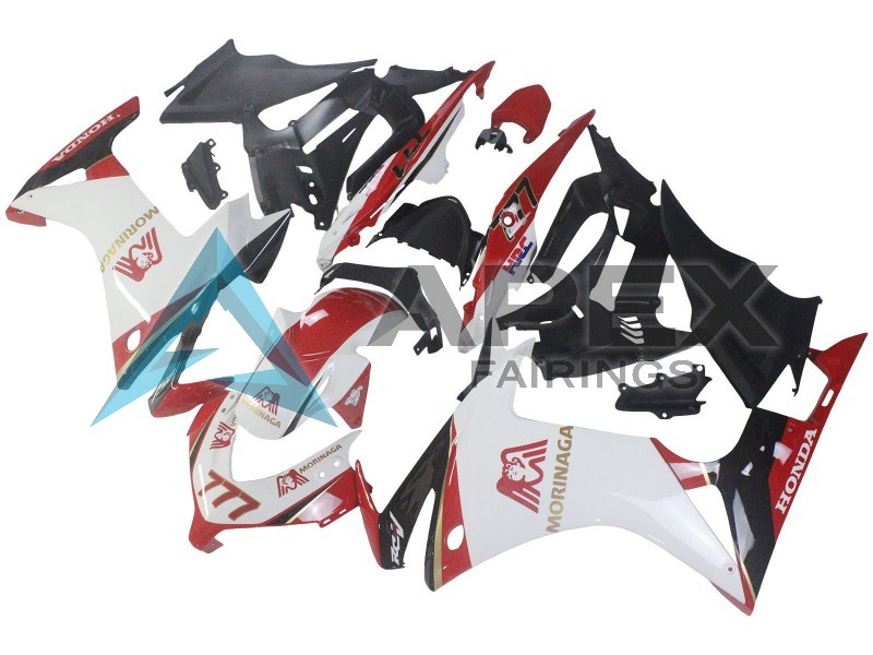 White Red Green Glossy Black Morinage 777 - Honda CBR500R (2013-2015) ABS Fairings | Apex Fairings — view 2