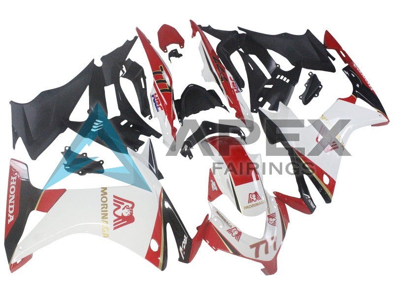 White Red Green Glossy Black Morinage 777 - Honda CBR500R (2013-2015) ABS Fairings | Apex Fairings — view 3