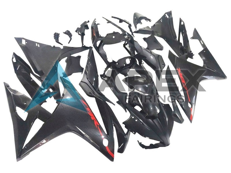 Black Carbon Fiber Red - Honda CBR500R (2016-2018) ABS Fairings | Apex Fairings — view 2