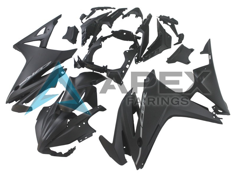 Matte Black - Honda CBR500R (2016-2018) ABS Fairings | Apex Fairings — view 2