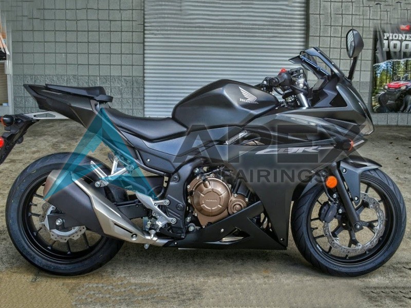 Matte Black - Honda CBR500R (2016-2018) ABS Fairings | Apex Fairings — view 4