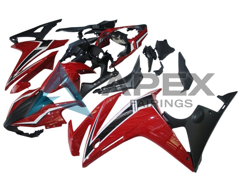 Red White Matte Black - Honda CBR500R (2016-2018) ABS Fairings | Apex Fairings — view 3
