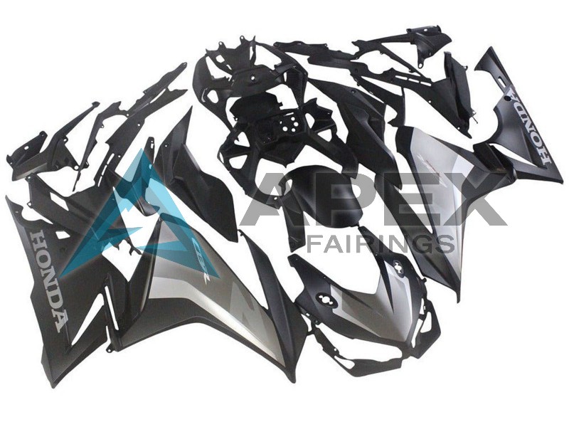Silver Matte Black - Honda CBR500R (2019-2023) ABS Fairings | Apex Fairings — view 2