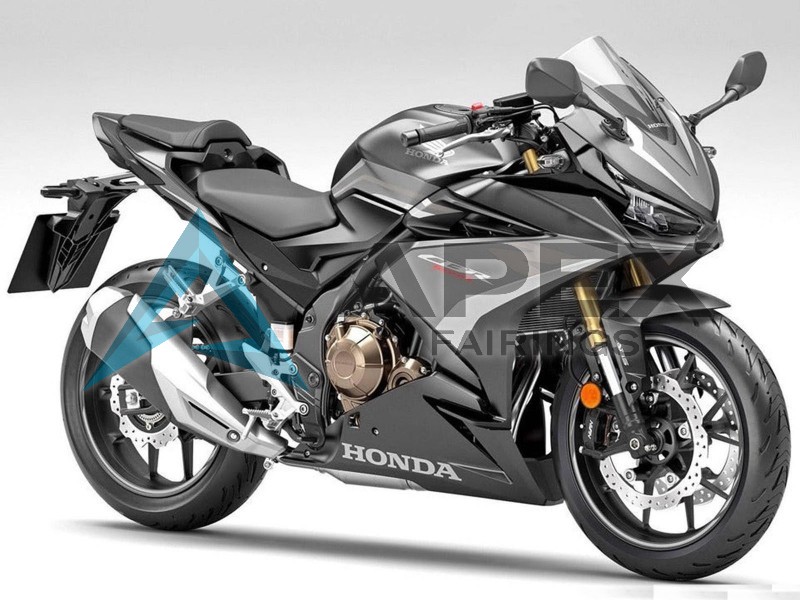 Silver Matte Black - Honda CBR500R (2019-2023) ABS Fairings | Apex Fairings — view 4