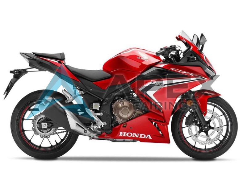 Red White Black - Honda CBR500R (2019-2023) ABS Fairings | Apex Fairings — view 3