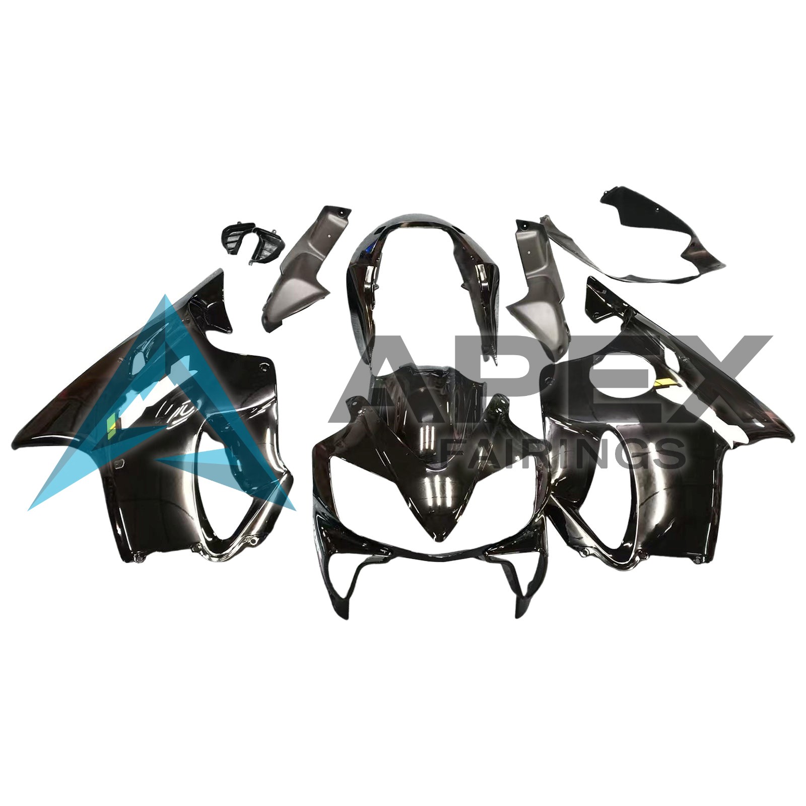 Black - Honda CBR600 F4i (2004-2007) ABS Fairings | Apex Fairings
