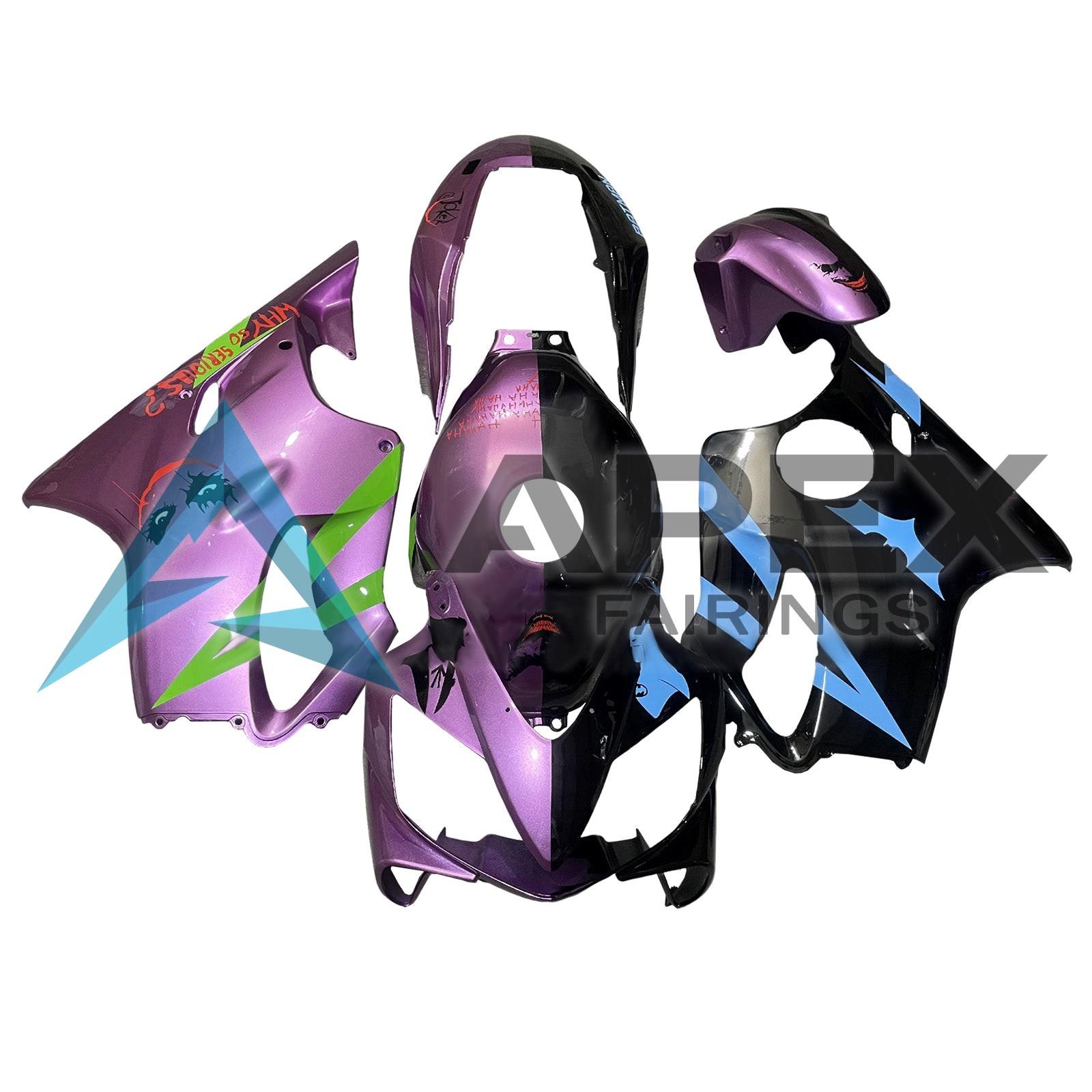 Black & Purple - Honda CBR600 F4i (2004-2007) ABS Fairings | Apex Fairings