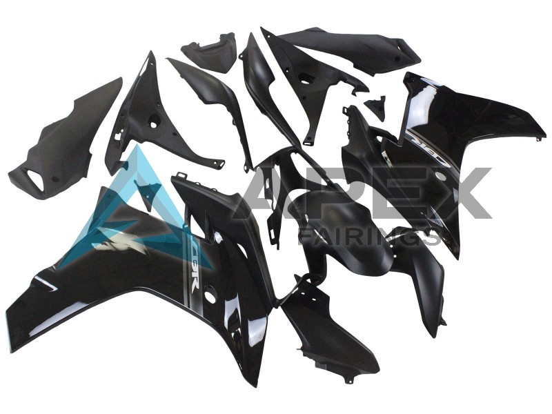 Glossy Black - Honda CBR600F (2011-2013) ABS Fairings | Apex Fairings — view 3