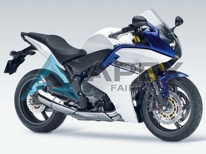 White Blue - Honda CBR600F (2011-2013) ABS Fairings | Apex Fairings — view 2