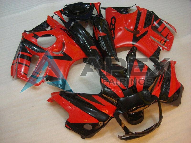 Red Glossy Black - Honda CBR600 F3 (1995-1996) ABS Fairings | Apex Fairings — view 2