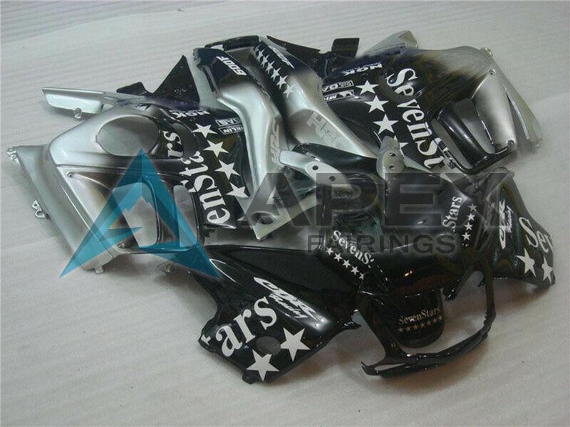 Silver Glossy Black SevenStars - Honda CBR600 F3 (1995-1996) ABS Fairings | Apex Fairings — view 2
