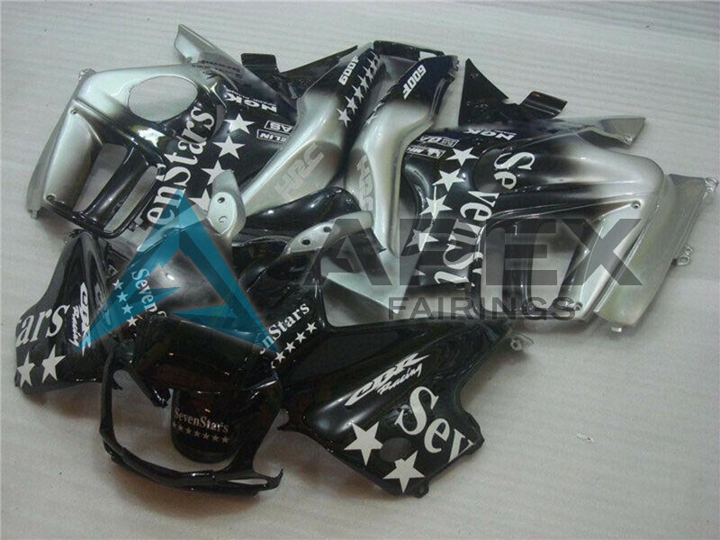 Silver Glossy Black SevenStars - Honda CBR600 F3 (1995-1996) ABS Fairings | Apex Fairings — view 3