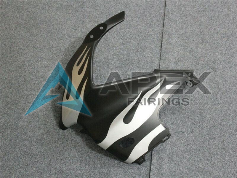 White Matte Black Flame - Honda CBR600 F3 (1995-1996) ABS Fairings | Apex Fairings — view 4