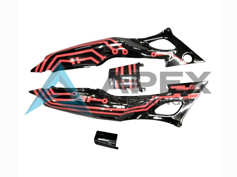 Red Glossy Black  - Honda CBR600 F3 (1995-1996) ABS Fairings | Apex Fairings — view 4