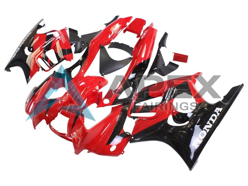 Red Glossy Black - Honda CBR600 F3 (1995-1996) ABS Fairings | Apex Fairings — view 3