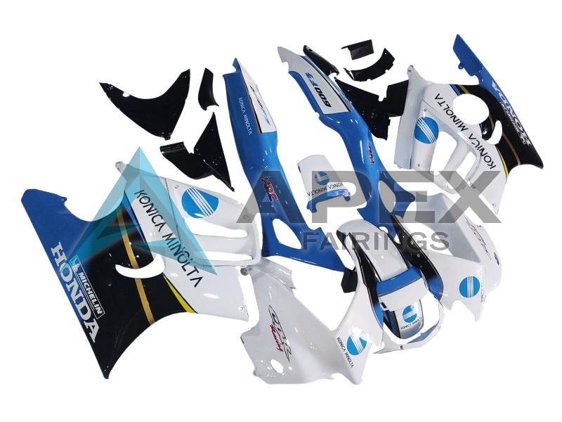 White Blue Glossy Black - Honda CBR600 F3 (1995-1996) ABS Fairings | Apex Fairings — view 2