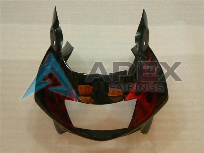 Glossy Black Red Flame - Honda CBR600 F3 (1995-1996) ABS Fairings | Apex Fairings — view 4