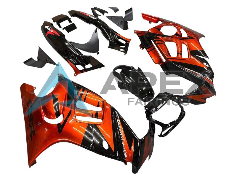 Orange Glossy Black - Honda CBR600 F3 (1997-1998) ABS Fairings | Apex Fairings — view 2