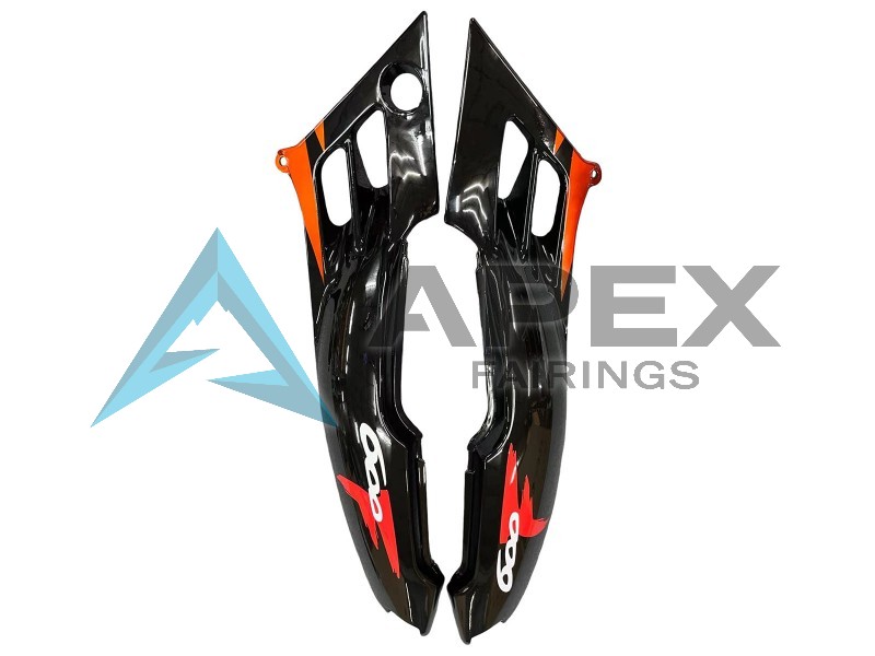 Orange Glossy Black - Honda CBR600 F3 (1997-1998) ABS Fairings | Apex Fairings — view 4