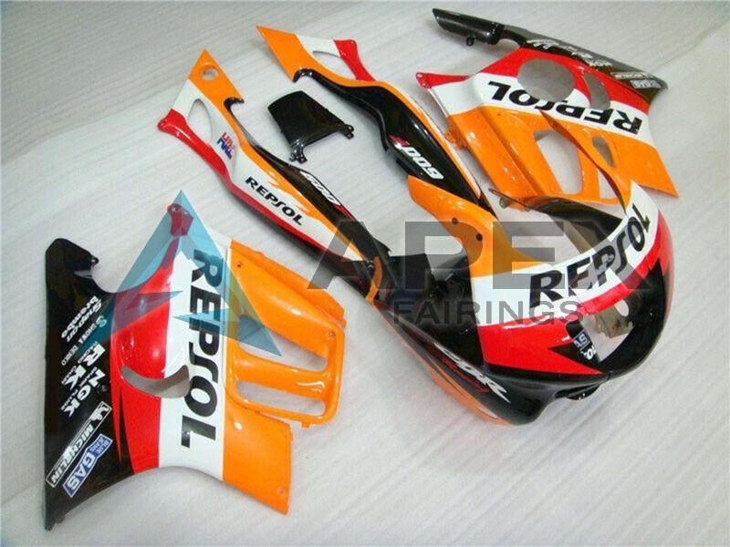 Orange White Red Glossy Black Repsol - Honda CBR600 F3 (1997-1998) ABS Fairings | Apex Fairings — view 3