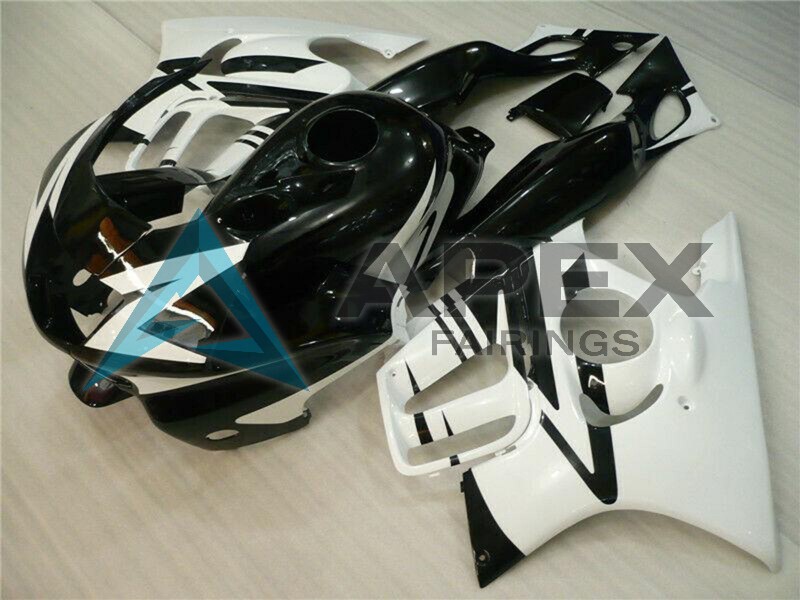 White Glossy Black - Honda CBR600 F3 (1997-1998) ABS Fairings | Apex Fairings — view 3