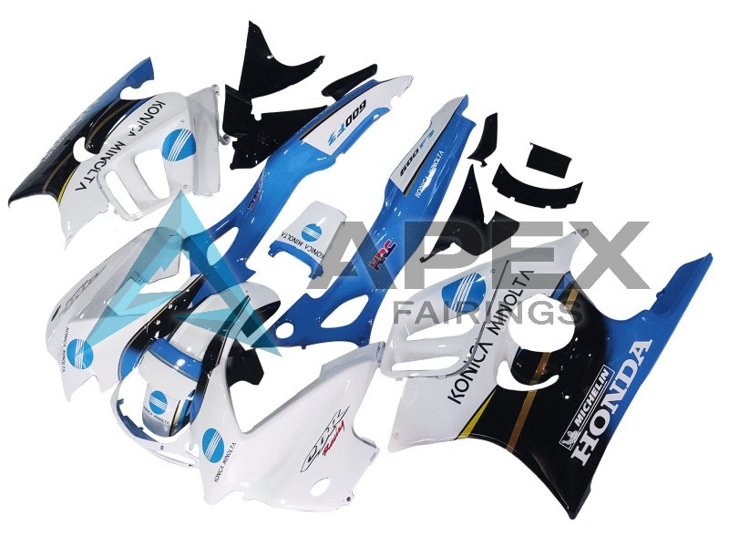 White Blue Glossy Black - Honda CBR600 F3 (1997-1998) ABS Fairings | Apex Fairings — view 3