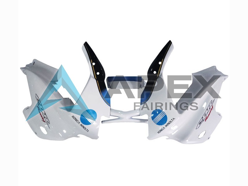 White Blue Glossy Black - Honda CBR600 F3 (1997-1998) ABS Fairings | Apex Fairings — view 4