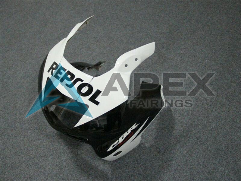 White Glossy Black Repsol - Honda CBR600 F3 (1997-1998) ABS Fairings | Apex Fairings — view 2