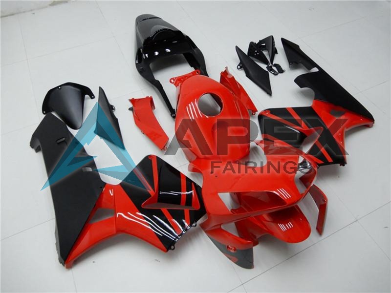 Red Glossy Black OEM Style - Honda CBR600RR (2003-2004) ABS Fairings | Apex Fairings — view 2