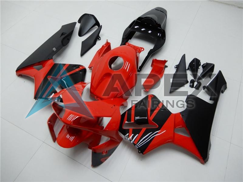 Red Glossy Black OEM Style - Honda CBR600RR (2003-2004) ABS Fairings | Apex Fairings — view 3