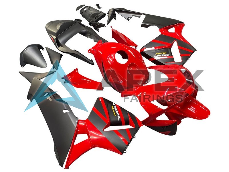 Red Matte Black Racing - Honda CBR600RR (2003-2004) ABS Fairings | Apex Fairings — view 3