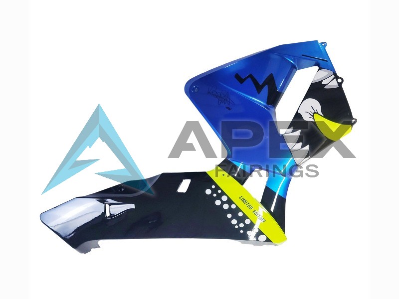 Blue Neon Yellow Glossy Black Shark - Honda CBR600RR (2003-2004) ABS Fairings | Apex Fairings — view 4