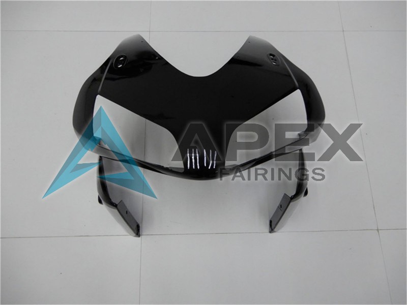 Silver Glossy Black Stripe - Honda CBR600RR (2003-2004) ABS Fairings | Apex Fairings — view 4