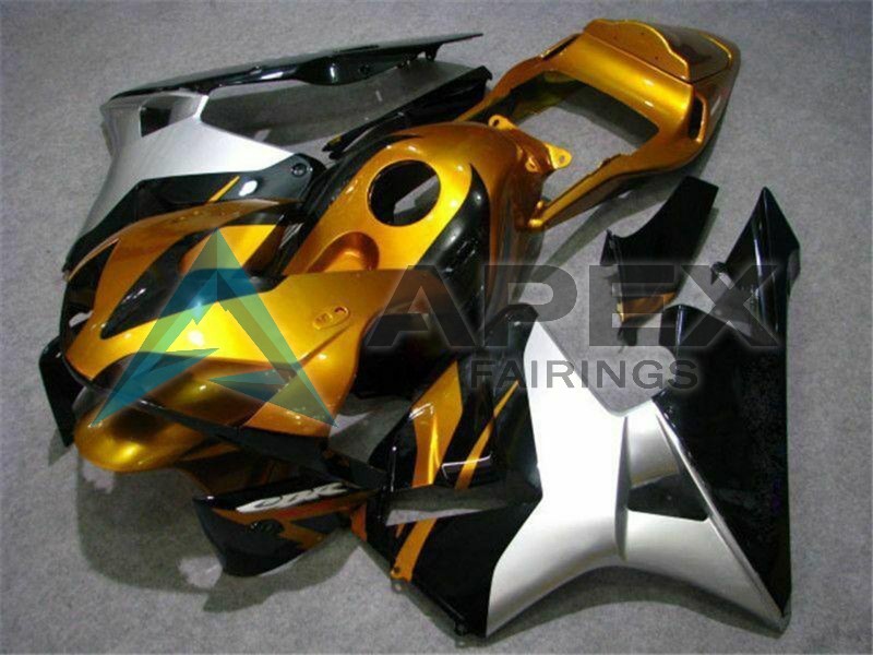 Silver Gold Glossy Black - Honda CBR600RR (2003-2004) ABS Fairings | Apex Fairings — view 2