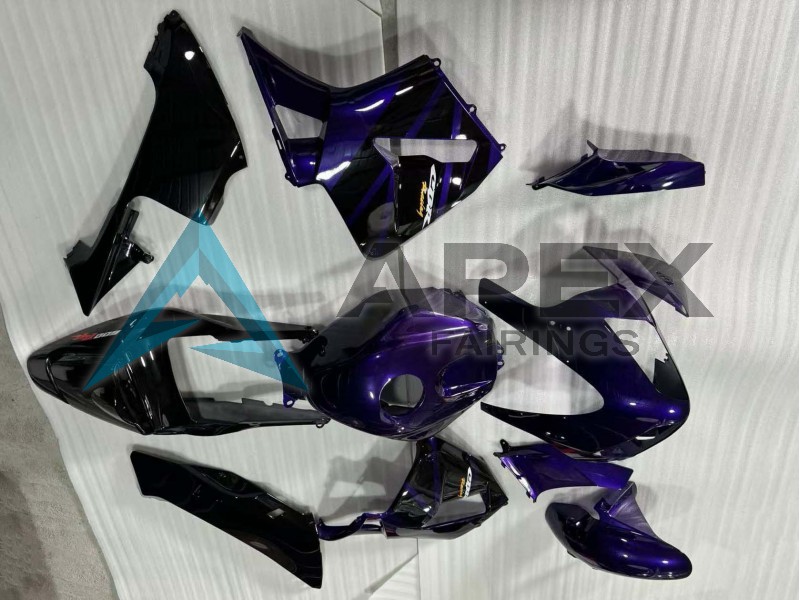 Dark Blue Glossy Black - Honda CBR600RR (2003-2004) ABS Fairings | Apex Fairings — view 2