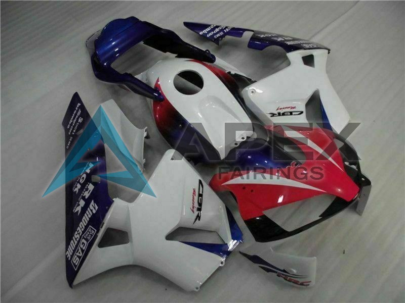 White Red Blue - Honda CBR600RR (2003-2004) ABS Fairings | Apex Fairings — view 2