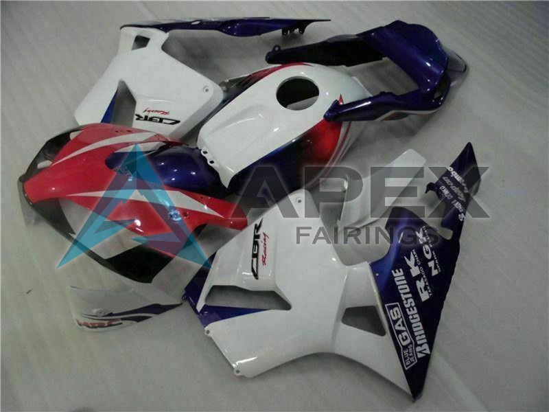 White Red Blue - Honda CBR600RR (2003-2004) ABS Fairings | Apex Fairings — view 3