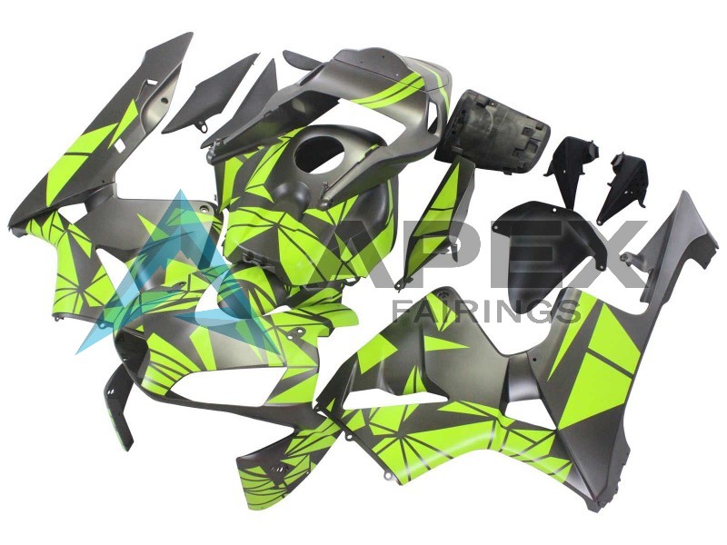 Yellow Matte Black - Honda CBR600RR (2003-2004) ABS Fairings | Apex Fairings — view 2